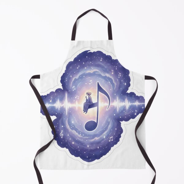 Item preview, Whimsical Figure Sitting on a Large Musical Note in a Cosmic Galaxy designed and sold by homydesign.