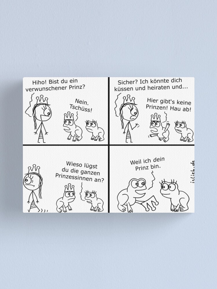 Alternative Ansicht von Prinz islieb Comic Leinwanddruck