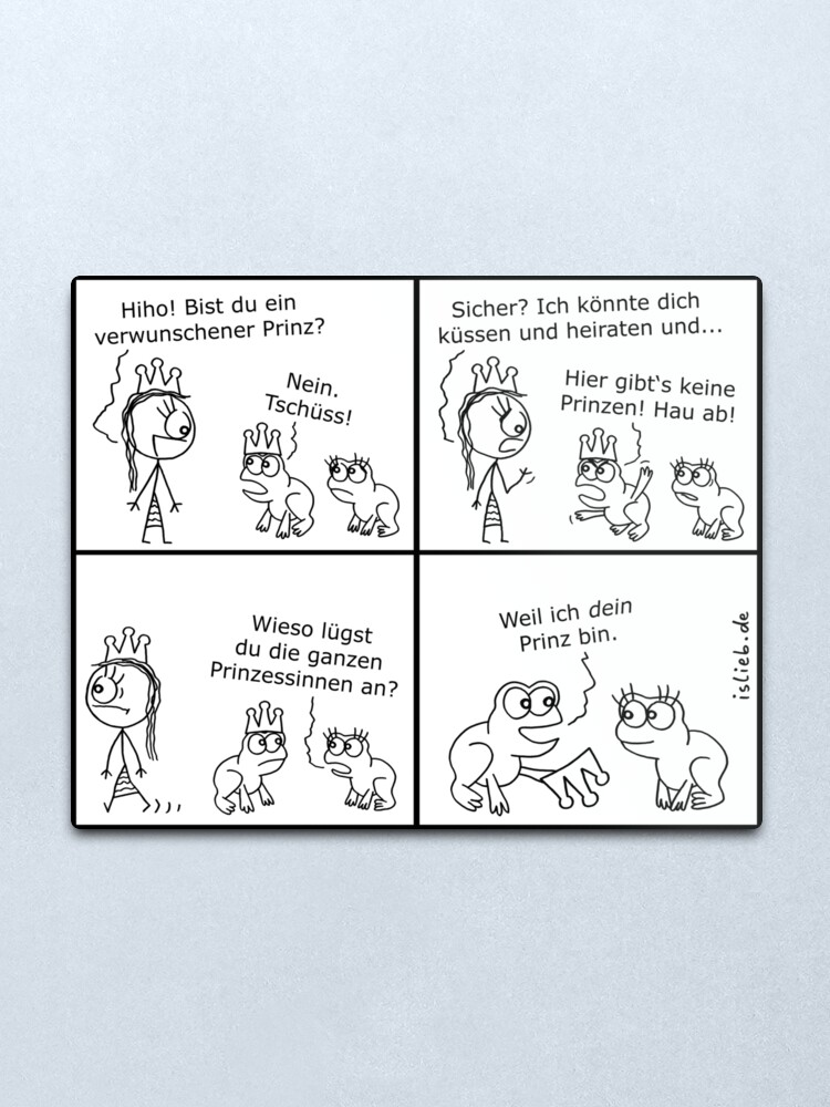 Alternative Ansicht von Prinz islieb Comic Metallbild