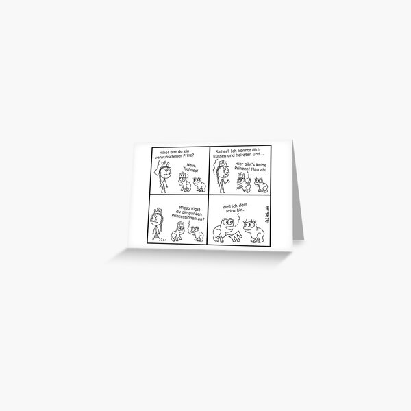 Prinz islieb Comic Grußkarte