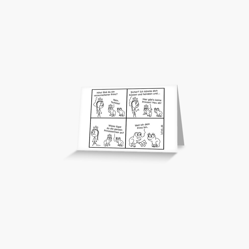 Prinz islieb Comic Grußkarte