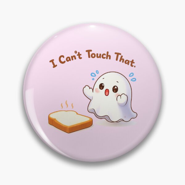 Item preview, I Can’t Touch That. – Cute Ghost Avoiding Bread | Funny Gluten Free Coeliac Design designed and sold by My Gluten Free Life UK.