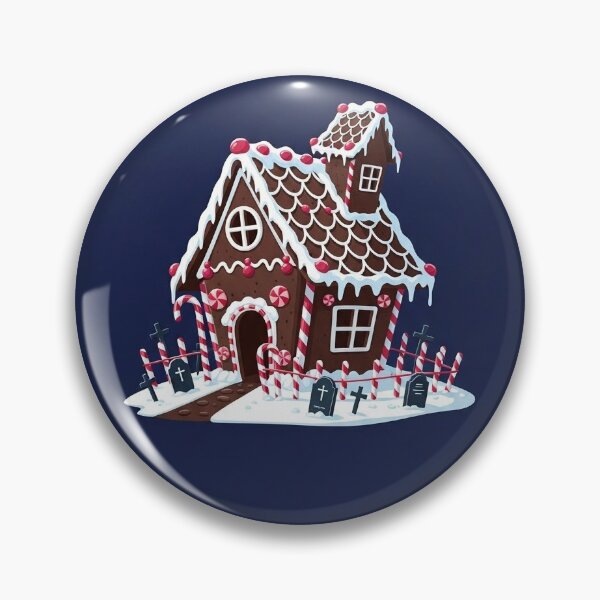Item preview, Gothic Gingerbread House Cemetery | Dark Christmas Horror Sticker designed and sold by Gothic Han.