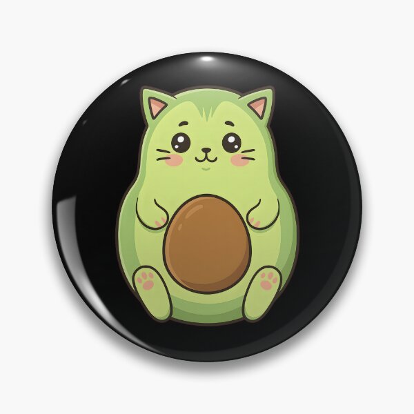 Item preview, Funny Avocato Cat Avocado Pun Cute Kawaii Kitty Kitten Food Humor designed and sold by DrawHandArt.