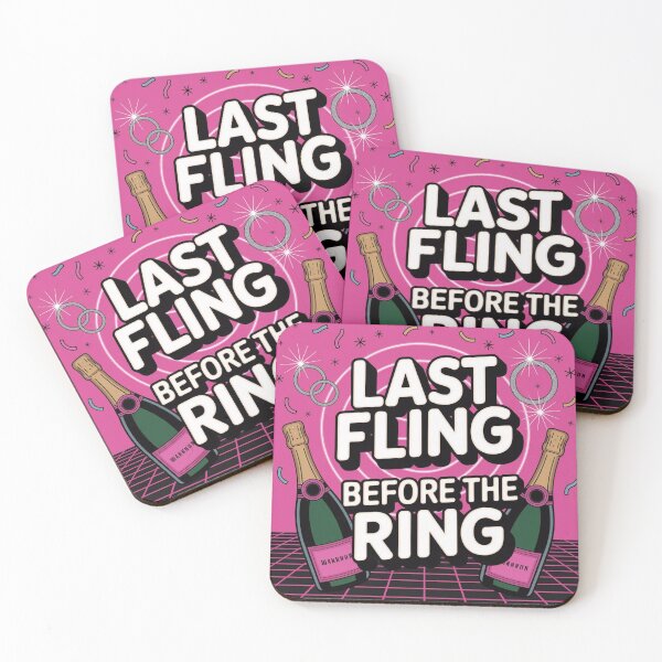 Item preview, Last Fling Before the Ring Bachelorette Party Art designed and sold by HappySproutArt.
