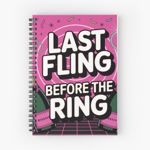 Item preview, Last Fling Before the Ring Bachelorette Party Art designed and sold by HappySproutArt.