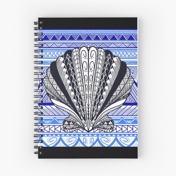 Item preview, Tribal Clam Sea Shell with Blue Tribal Background designed and sold by Steeb757.