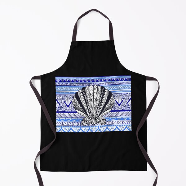 Item preview, Tribal Clam Sea Shell with Blue Tribal Background designed and sold by Steeb757.