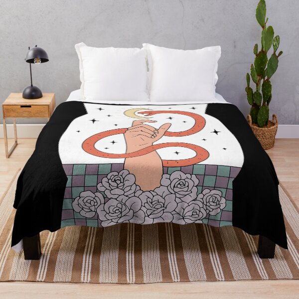 Item preview, Mystical Celestial Snake and Hand Aesthetic Moon and Stars Serpent Art designed and sold by DrawHandArt.