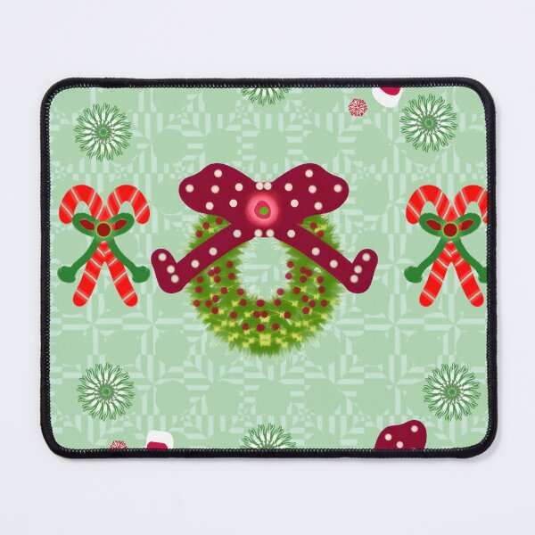 Item preview, Whimsical Gingerbread Wreath Candy Cane Christmas Pattern designed and sold by HopeAndHustle.