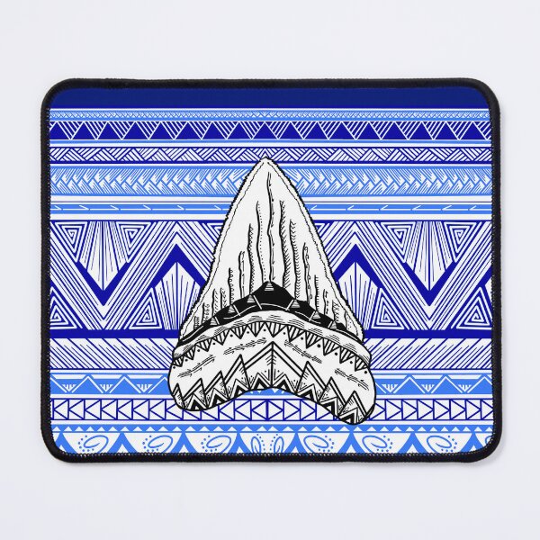Item preview, Tribal Shark Tooth with a Blue Tribal Background  designed and sold by Steeb757.