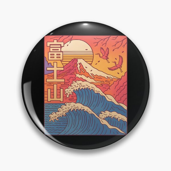 Item preview, The Great Wave off Kanagawa Japanese Art Mount Fuji Vintage Ukiyo-e Aesthetic designed and sold by DrawHandArt.
