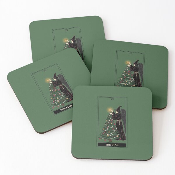 Item preview, Gothic Christmas Tarot The Star | Dark Holiday Witchy Sticker designed and sold by Gothic Han.
