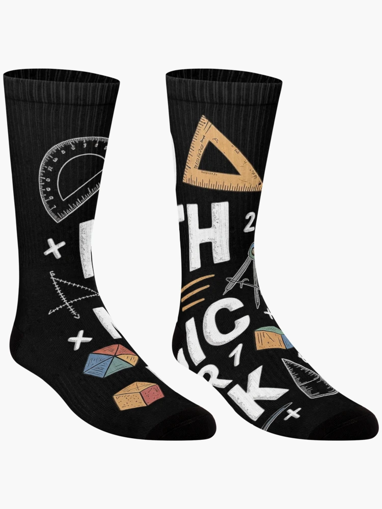 Thumbnail 3 of 5, Socks, Do Math Not Magic show your work Math Back To School  designed and sold by CombatTask.