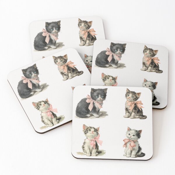 Item preview, Vintage Kittens with pink bows pack designed and sold by MendaciousMina.