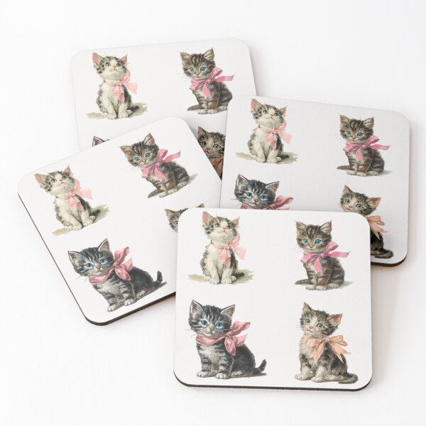 Item preview, Vintage Kittens with pink bows pack designed and sold by MendaciousMina.