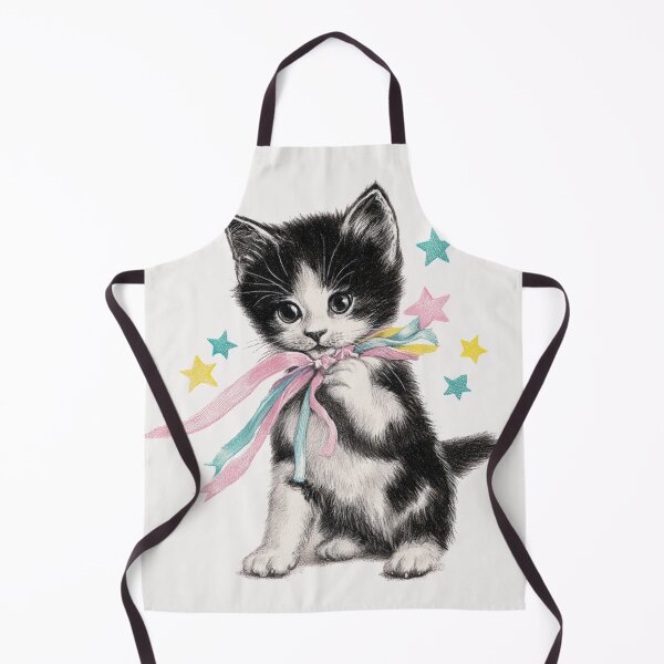 Item preview, Vintage Kitten with bows and stars designed and sold by MendaciousMina.