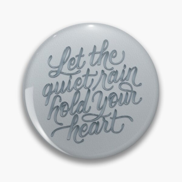 Item preview, Let the Rain Hold Your Heart – Poetic Rain Lettering Design designed and sold by Taylina.