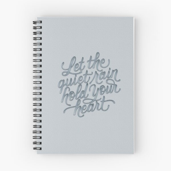 Item preview, Let the Rain Hold Your Heart – Poetic Rain Lettering Design designed and sold by Taylina.