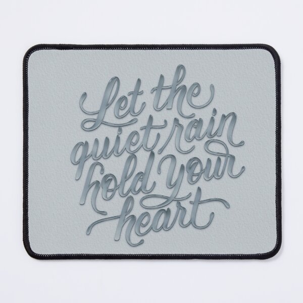Item preview, Let the Rain Hold Your Heart – Poetic Rain Lettering Design designed and sold by Taylina.