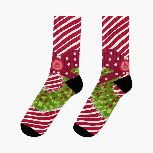 Item preview, Whimsical Christmas Wreath & Candy Cane Stripes with Golden Snowflakes designed and sold by HopeAndHustle.