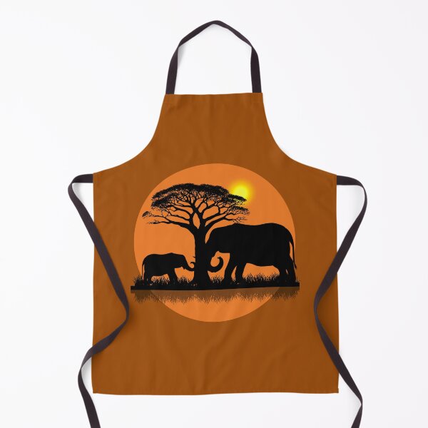 Item preview, Elephants in Natural Savannah Environment - Peaceful Nature at Sunset. designed and sold by LunaPrintCo.