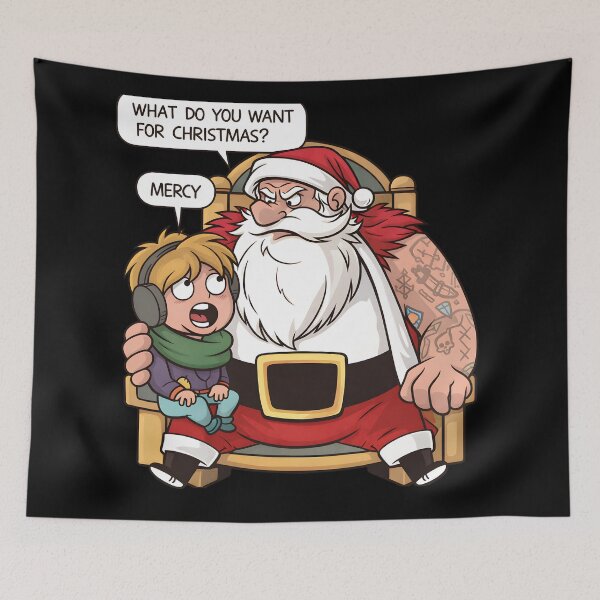 Item preview, Funny Sarcastic Santa Ask Your Mom If I'm Real Christmas Meme Humor designed and sold by DrawHandArt.