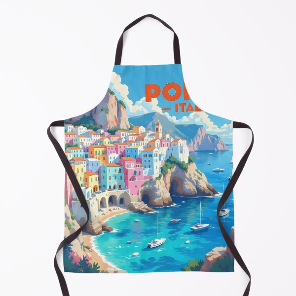 Item preview, Ponza, Lazio, Italy: Vintage-Style Painterly Travel Poster designed and sold by LSVart.