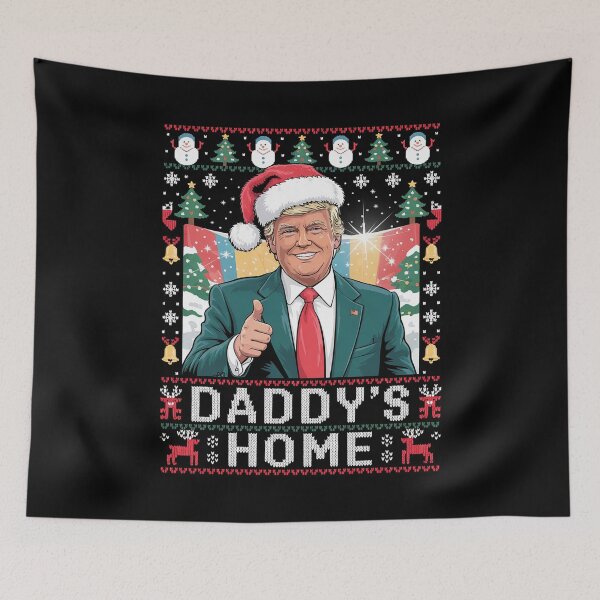 Item preview, Daddy's Home Trump Ugly Christmas Sweater Xmas Pajamas designed and sold by AquaKiev.