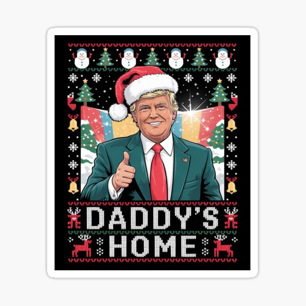 Item preview, Daddy's Home Trump Ugly Christmas Sweater Xmas Pajamas  designed and sold by AquaKiev.