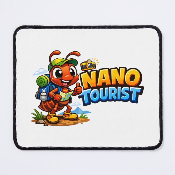 Item preview, Nano Tourist Cartoon Design with Ant Explorer, Map, and Outdoor Adventure Elements designed and sold by SplashTastic.
