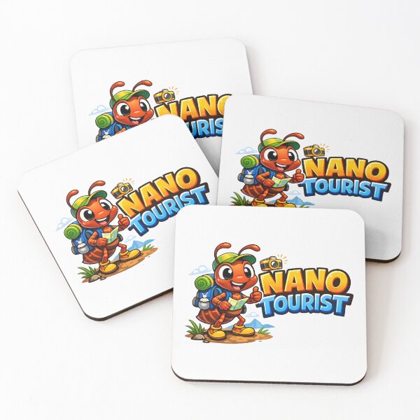 Item preview, Nano Tourist Cartoon Design with Ant Explorer, Map, and Outdoor Adventure Elements designed and sold by SplashTastic.