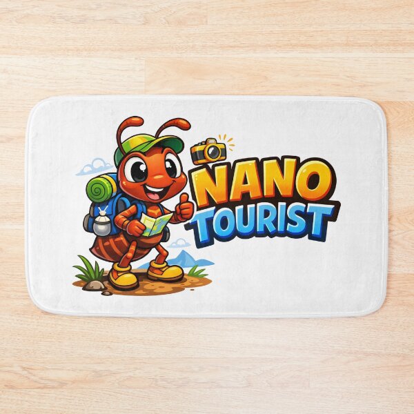 Item preview, Nano Tourist Cartoon Design with Ant Explorer, Map, and Outdoor Adventure Elements designed and sold by SplashTastic.