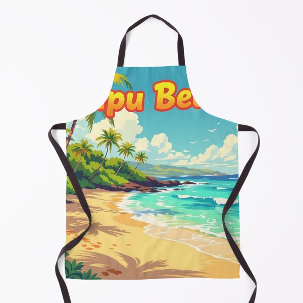 Item preview, Poipu Beach, Kauai, Hawaii: Vintage-Style Painterly Travel Poster designed and sold by LSVart.