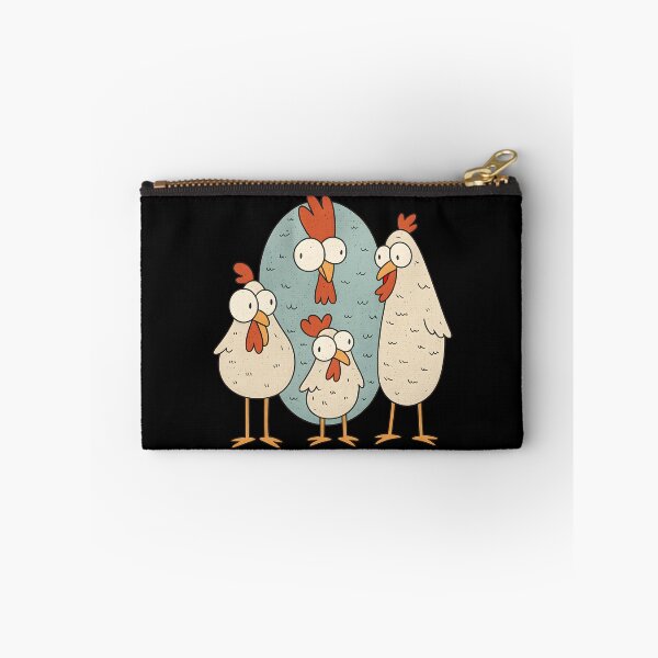 Item preview, Funny Blue Chicken Trio Surprised Rooster Cartoon Farm Humor designed and sold by DrawHandArt.