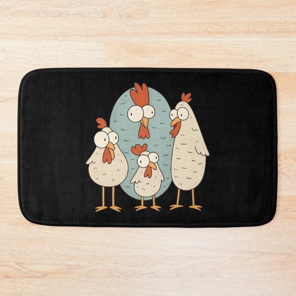 Item preview, Funny Blue Chicken Trio Surprised Rooster Cartoon Farm Humor designed and sold by DrawHandArt.