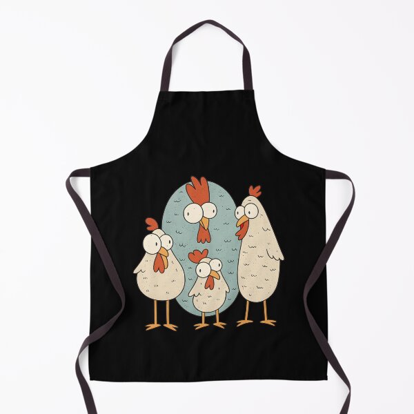 Item preview, Funny Blue Chicken Trio Surprised Rooster Cartoon Farm Humor designed and sold by DrawHandArt.