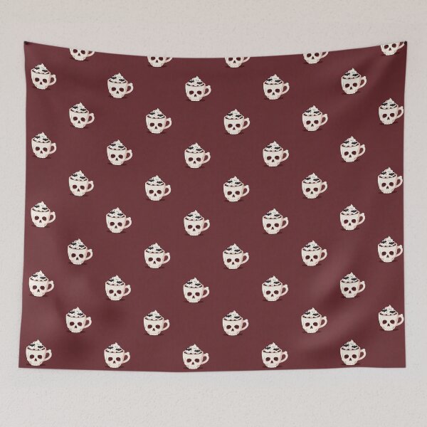 Item preview, Gothic Hot Cocoa Skull Mug | Dark Winter Christmas Cozy Sticker designed and sold by Gothic Han.