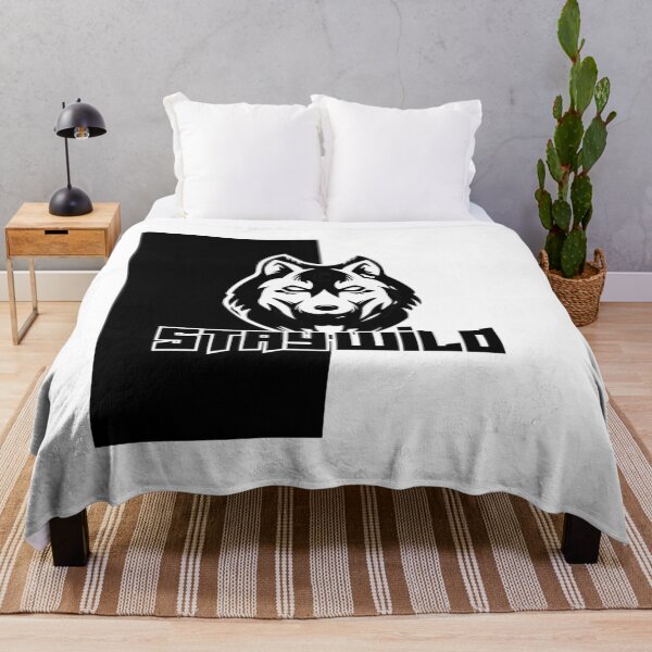 Item preview, Stay Wild – Minimal Wolf Line Art designed and sold by QuietTexts.