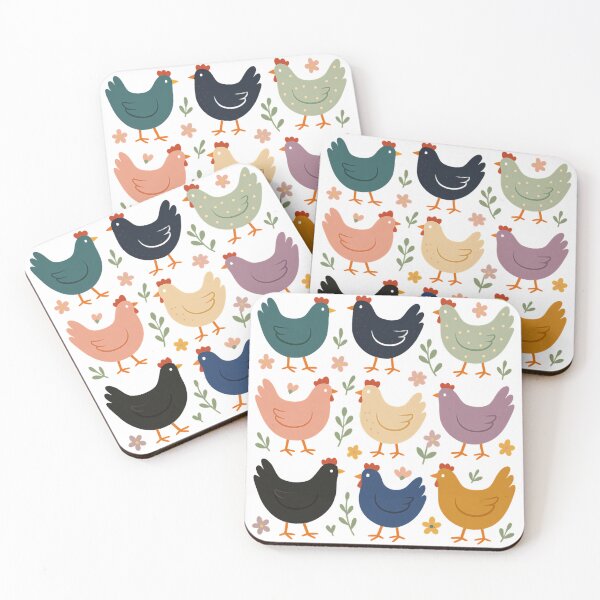 Item preview, Funny Chickens - Boho Cottagecore Chickens designed and sold by ZBIFBOUETLA.