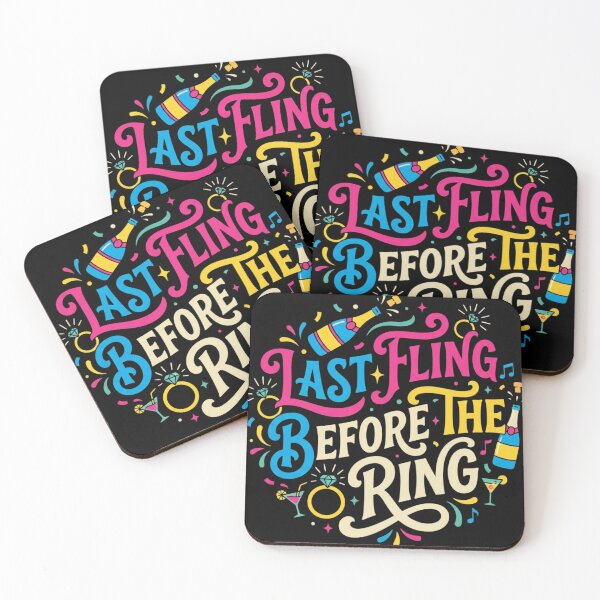 Item preview, Last Fling Before the Ring Bachelorette Party Design designed and sold by HappySproutArt.