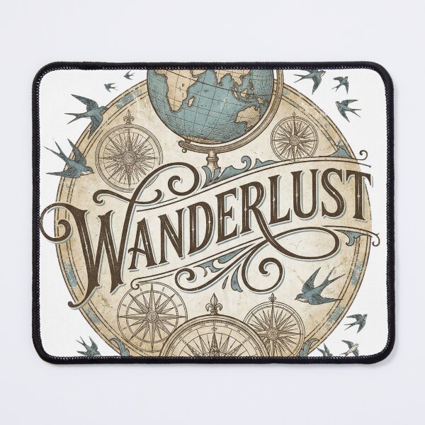 Item preview, Decorative Wanderlust Vintage Travel T-Shirt designed and sold by Everyday Epics.