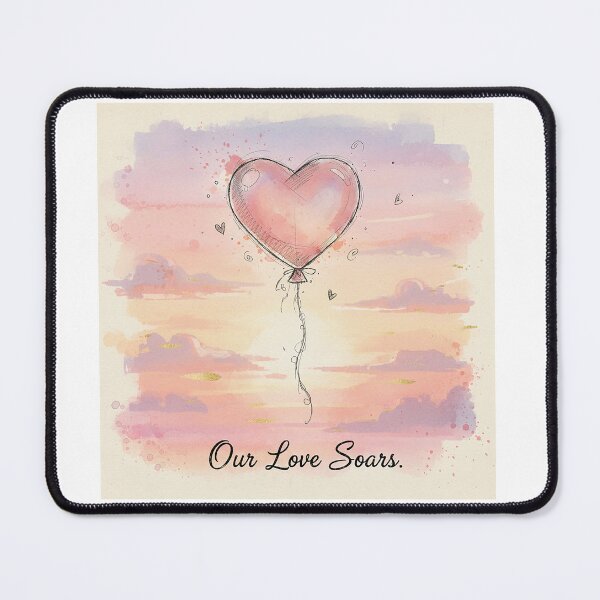 Item preview, Love in Flight: Sketch of a Heart and Hope Balloon designed and sold by VisualRotaStudio .