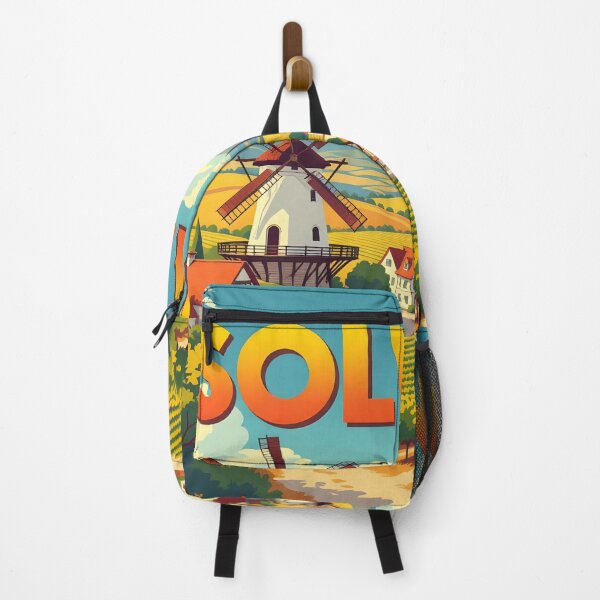 Item preview, Solvang, California, USA: Vintage-Style Painterly Travel Poster designed and sold by LSVart.