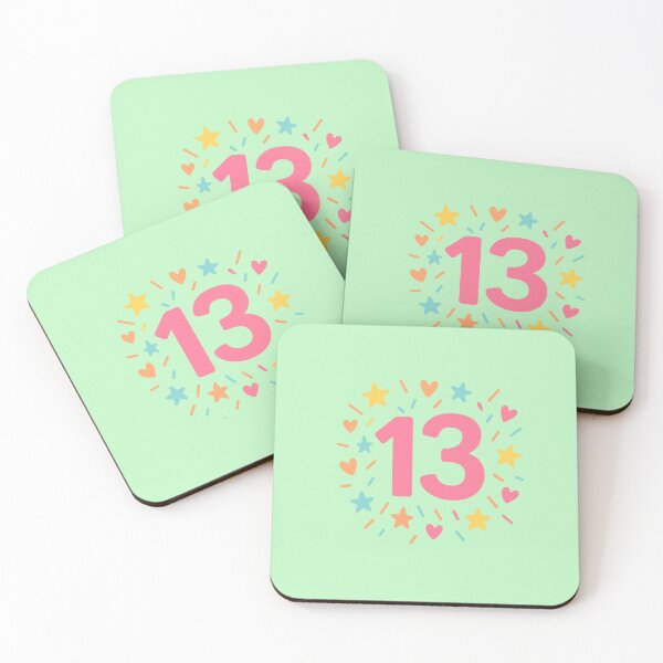 Item preview, "13" lucky colorful number designed and sold by Moonshroomarts.