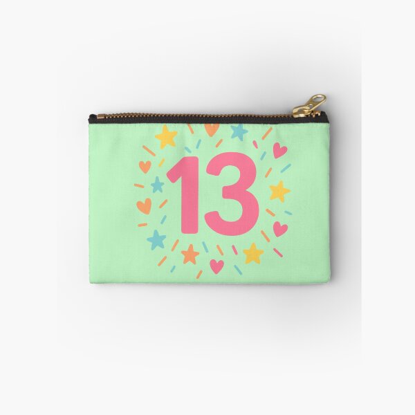 Item preview, "13" lucky colorful number designed and sold by Moonshroomarts.