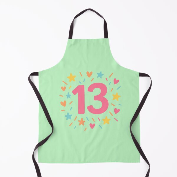 Item preview, "13" lucky colorful number designed and sold by Moonshroomarts.