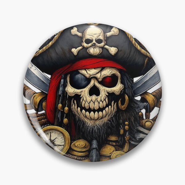 Item preview, Pirate Skull Illustration – Dark Pirate Art Design designed and sold by Inspiring design.