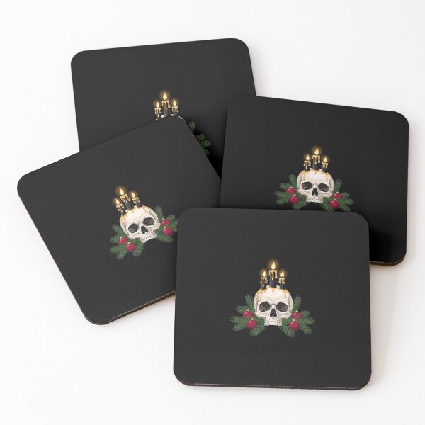 Item preview, Gothic Christmas Candle Skull | Dark Holiday Altar Sticker designed and sold by Gothic Han.