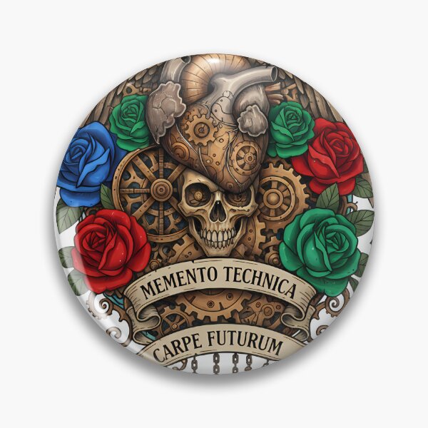 Item preview, Steampunk Mechanical Heart Skull Design designed and sold by Ekracreatives.